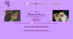 Desktop Screenshot of nymphensittichlexikon.de